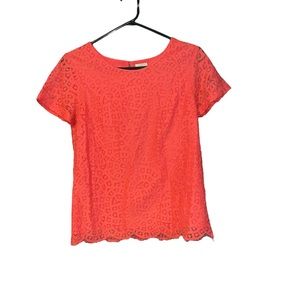 J.Crew factory short sleeve coral blouse size 00